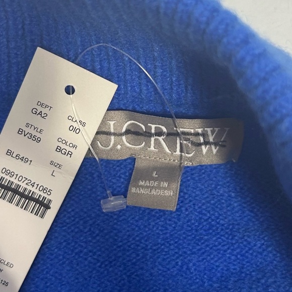 NEW J.Crew Chunky crewneck sweater in Supersoft yarn Size L Royal Blue - Picture 4 of 6